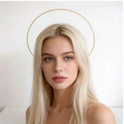 Diadema de corona con halo dorado para niñas en ocasiones especiales