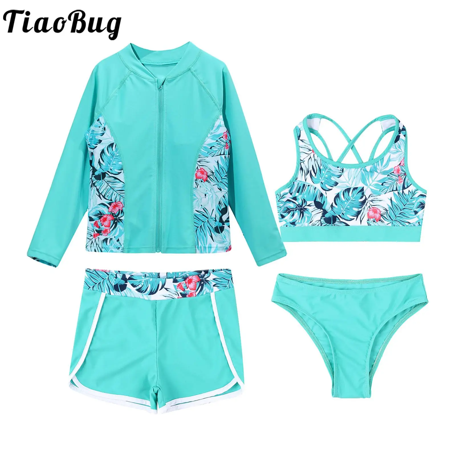 Bañador con protección solar UV para niñas – Estampado infantil - imagen 2