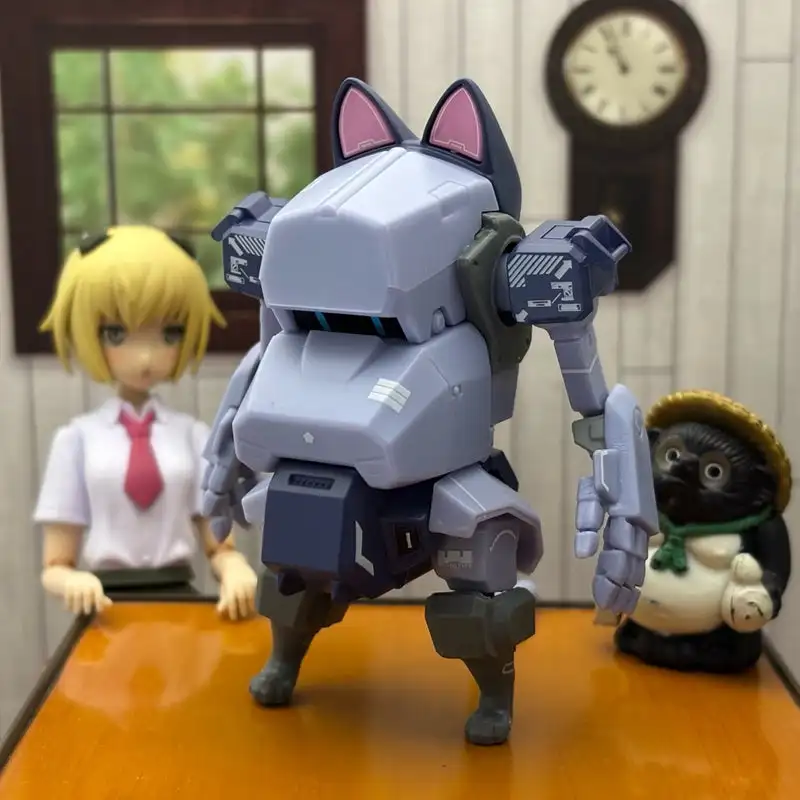 Figura transformable robot de gato para montar, juguete cápsula - imagen 3