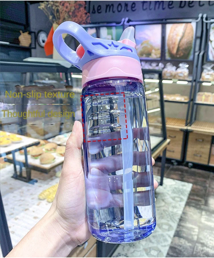 Botella de agua infantil con pajita para niños