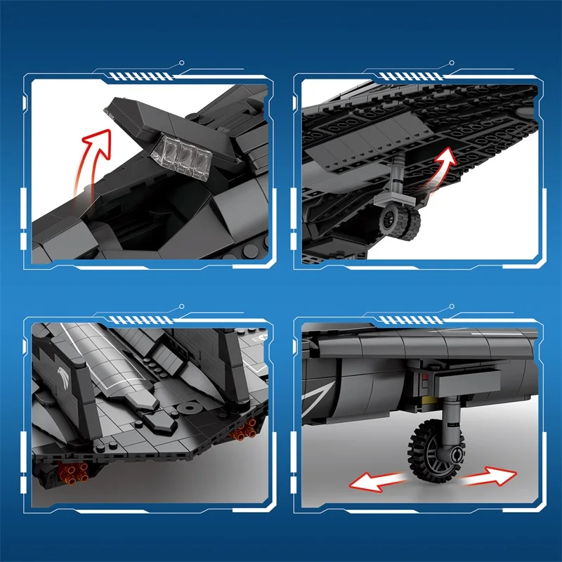 Bloques de construcción de avión SR-72 supersónico para niños - imagen 4