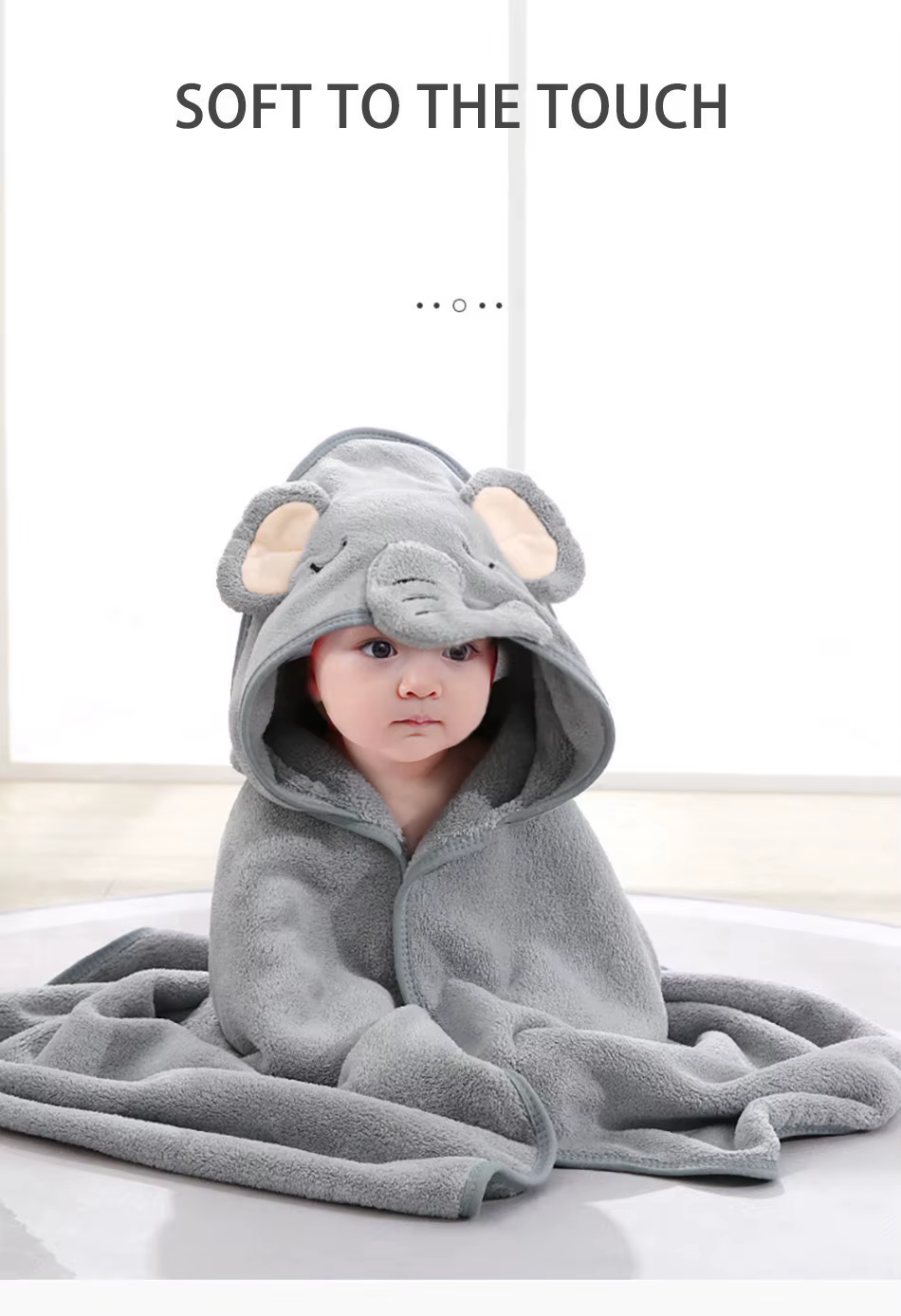 Toalla con estampado de animal para niños pequeños