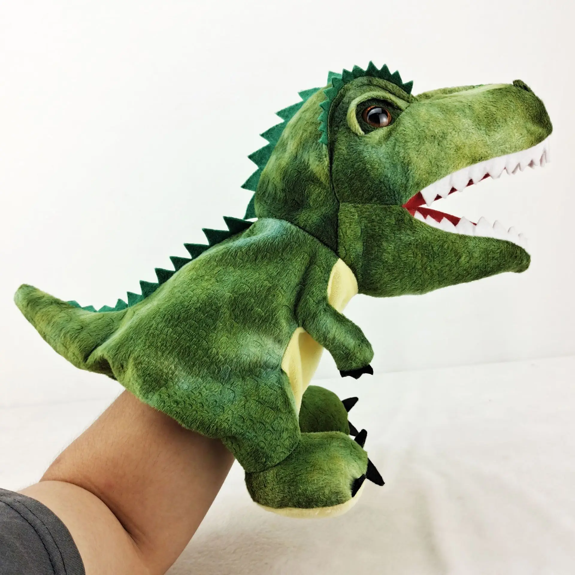 Marioneta de mano dinosaurio de peluche infantil - imagen 4