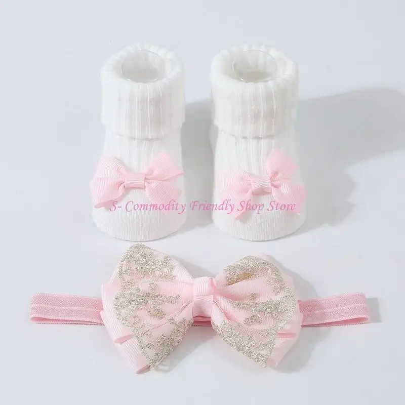 Calcetines con diadema y lazos