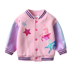 DXTON Chaqueta Escolar Unicornio Invierno Niña – Abrigo Cómodo