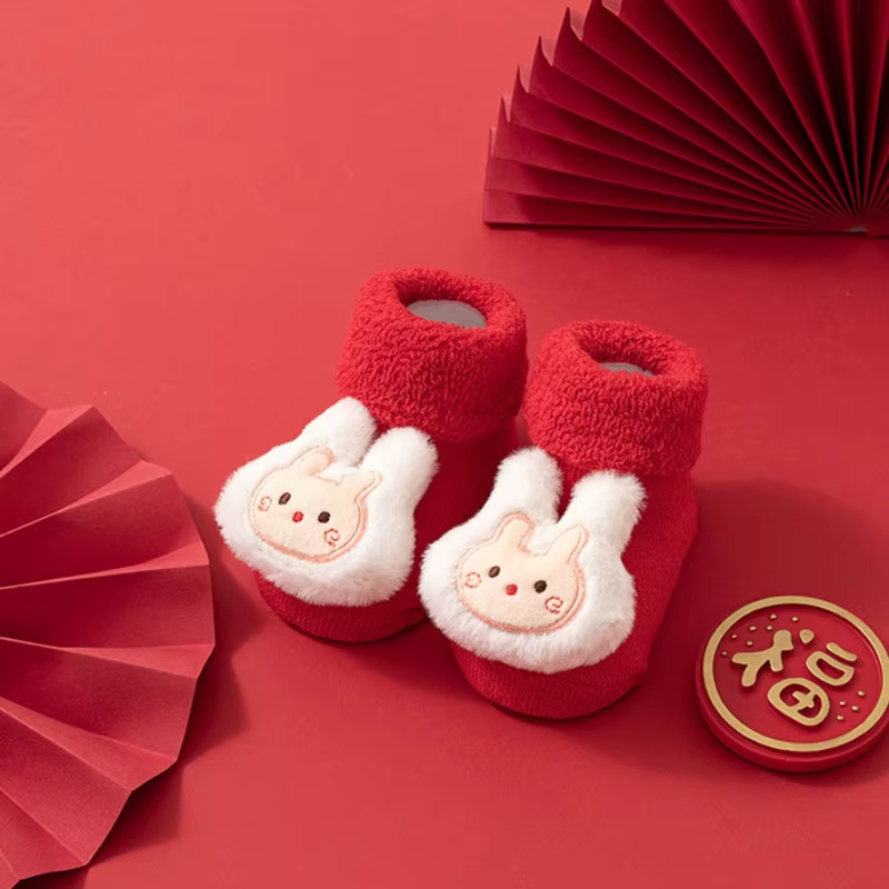 Calcetines de invierno antideslizantes con felpa para niños - imagen 2