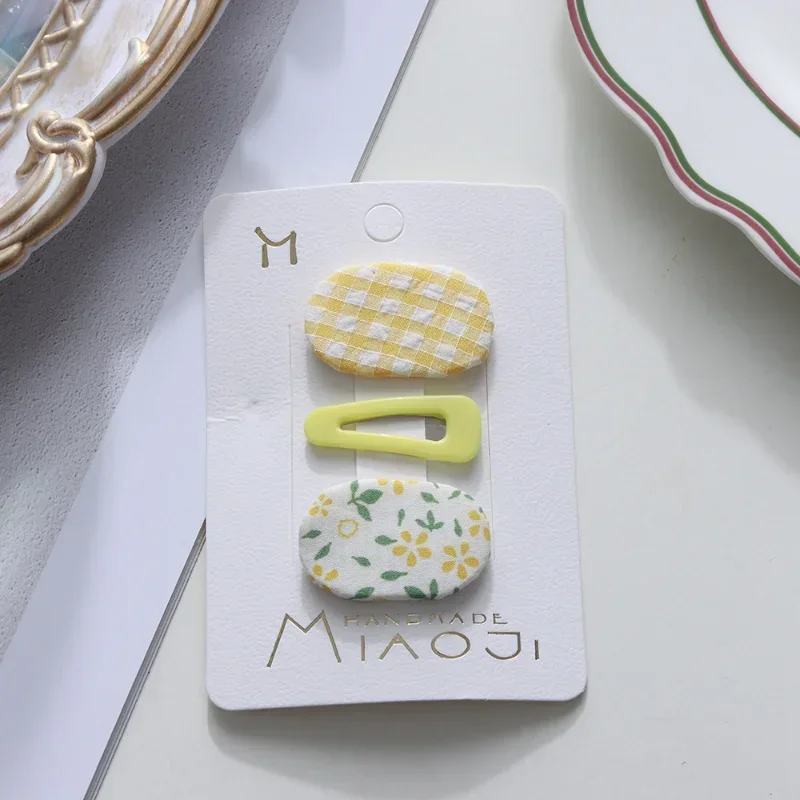 Pasador floral ovalado con clip lateral para el cabello de niña - imagen 5