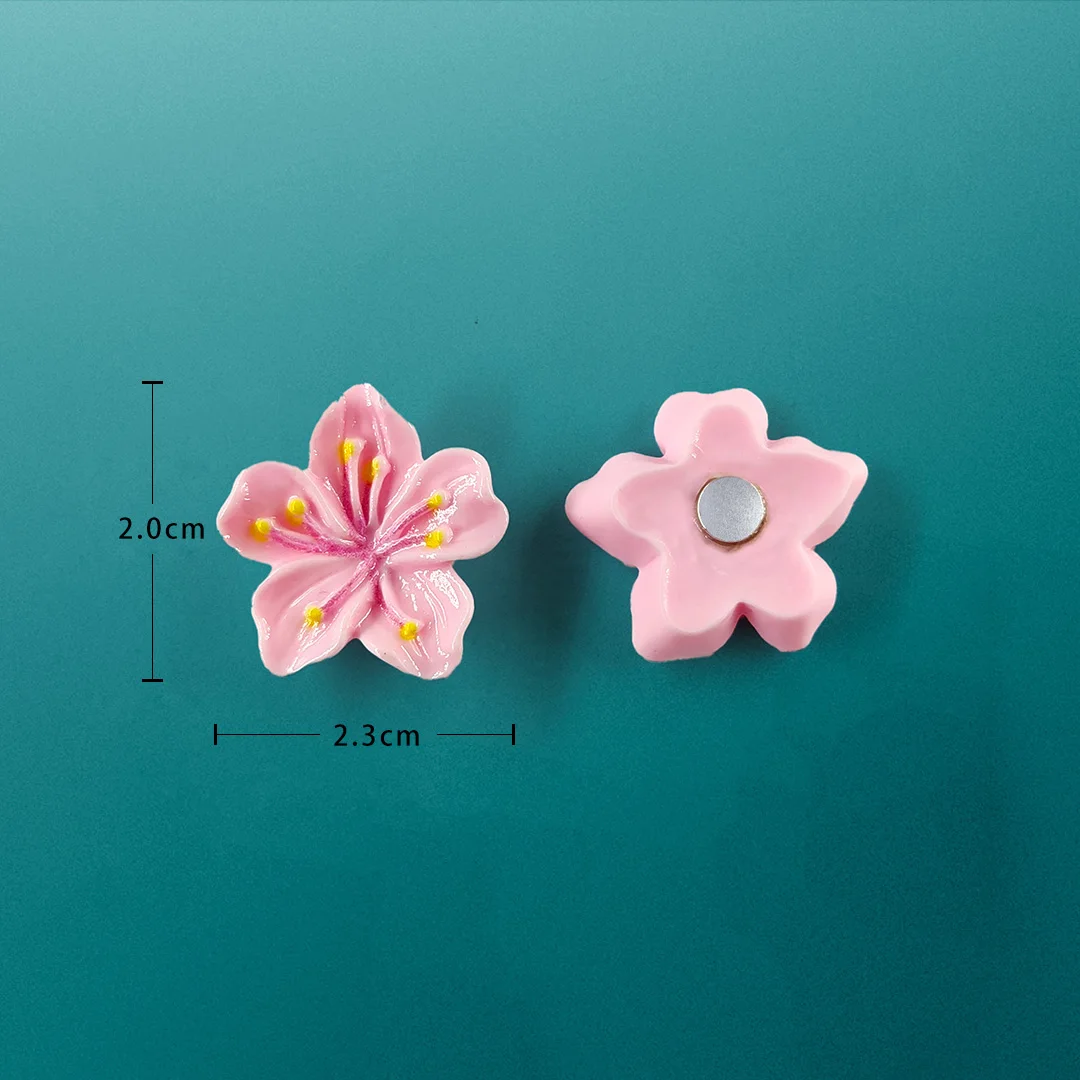Iman de nevera flor cerezo rosa - Decoracion artesanal de cocina