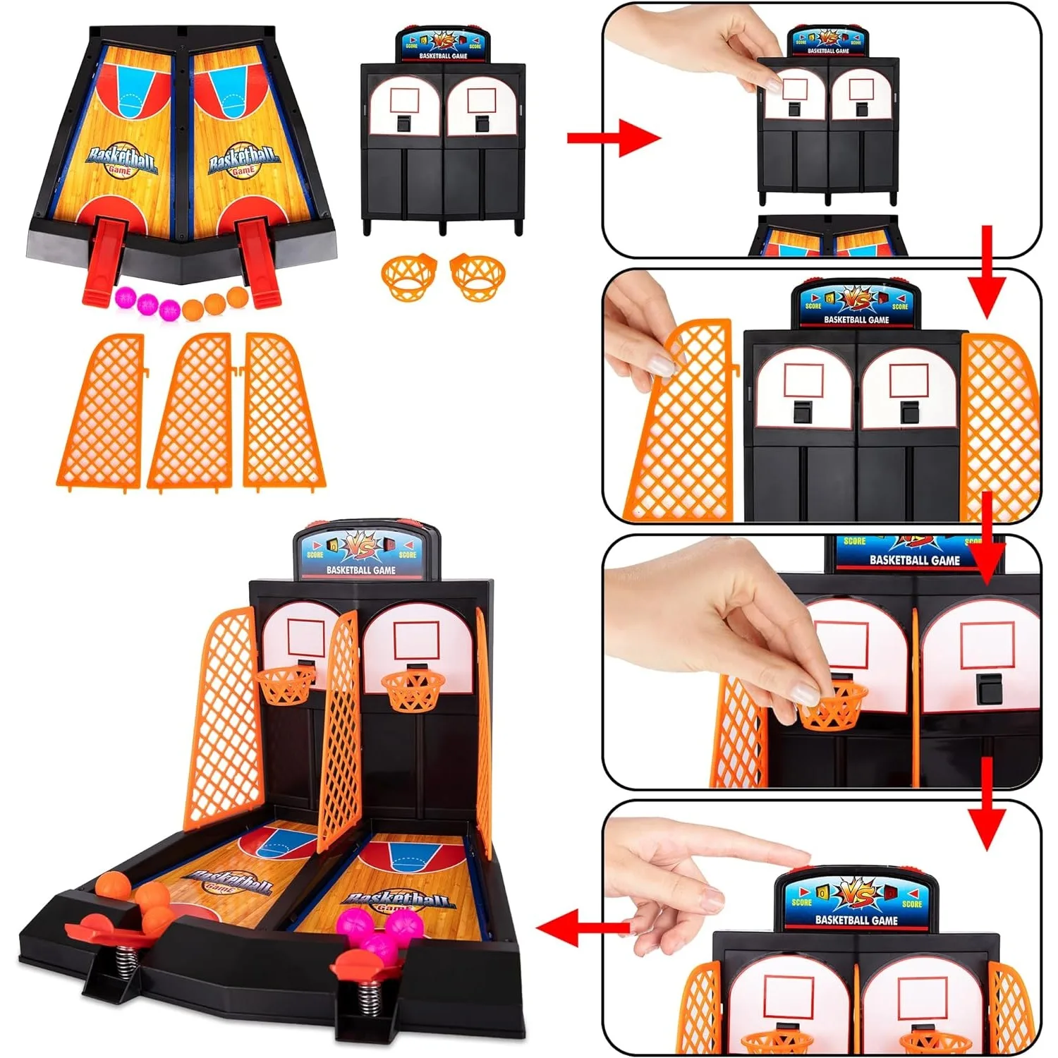 Baloncesto de mesa infantil con aro y pelota - imagen 5