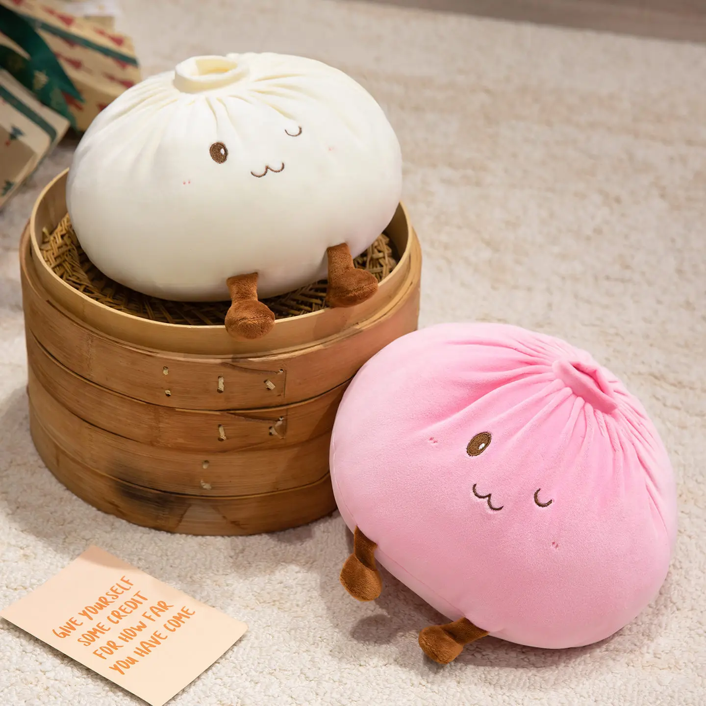 Peluche dumpling antiestrés acolchado, almohada de abrazo suave - imagen 5