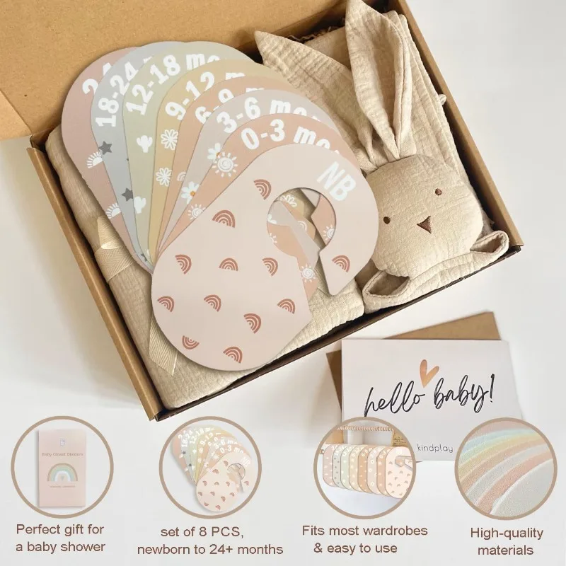 Organizador de armario para bebés diseño minimalista doble cara