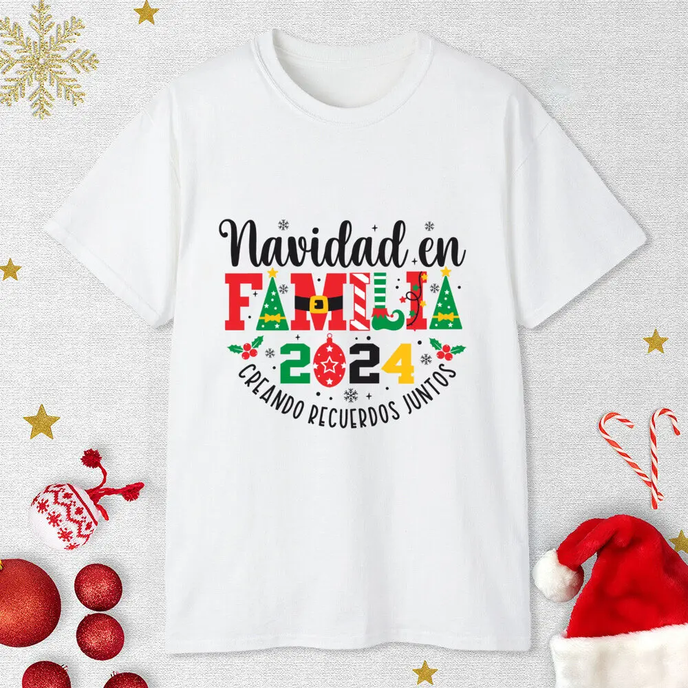 Conjunto familiar a juego con print navideño para papá, mamá y niños - imagen 3