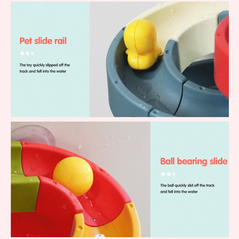 Pista de baño de canicas con efecto mármol y bolas rodantes - imagen 4