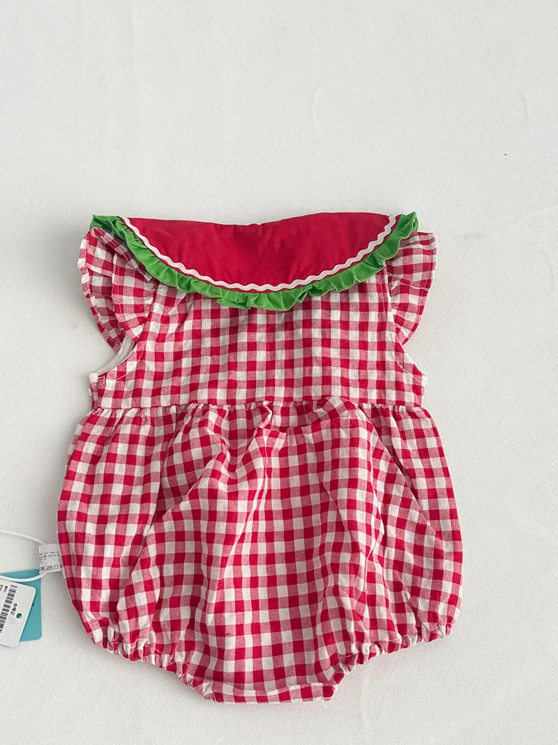 MILANCEL body de verano para bebé con estampado sandía y lazo - imagen 3