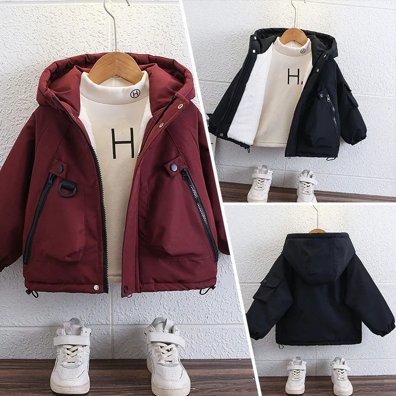 Abrigo acolchado cortavientos para niños – Chaqueta de algodón gruesa - imagen 5