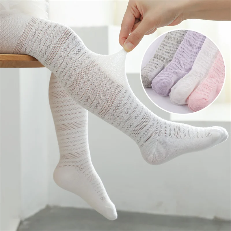 Pantimedias finas de malla para niñas – Medias de verano