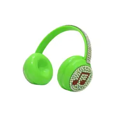 Auriculares para muñecas con pedrería decorativa hechos a mano