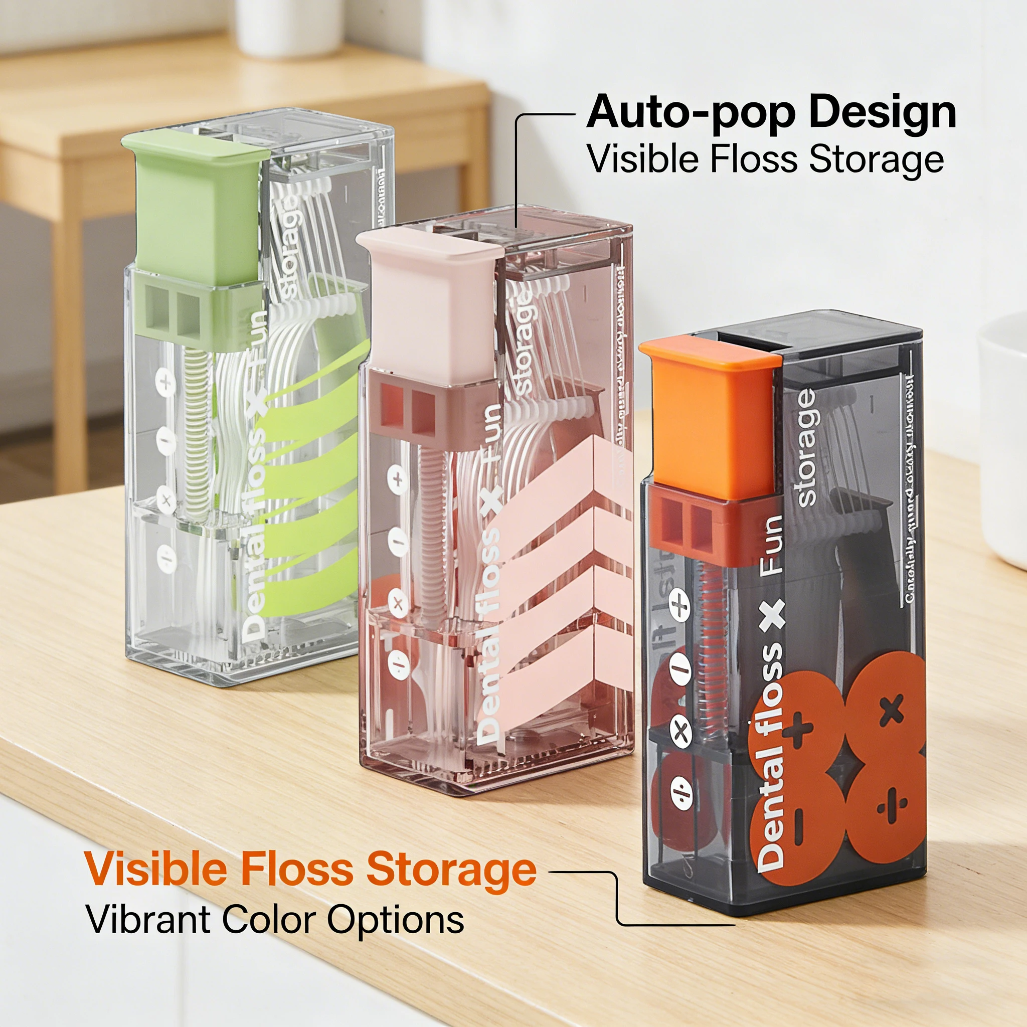 Set de bastoncillos interdentales con dispensador automático portátil