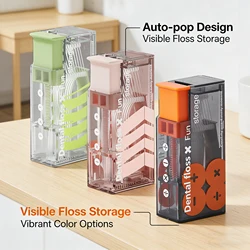 Set de bastoncillos interdentales con dispensador automático portátil