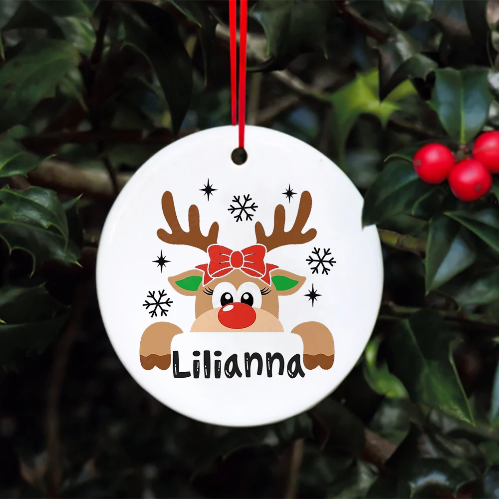 Adorno personalizado colgado del árbol de Navidad