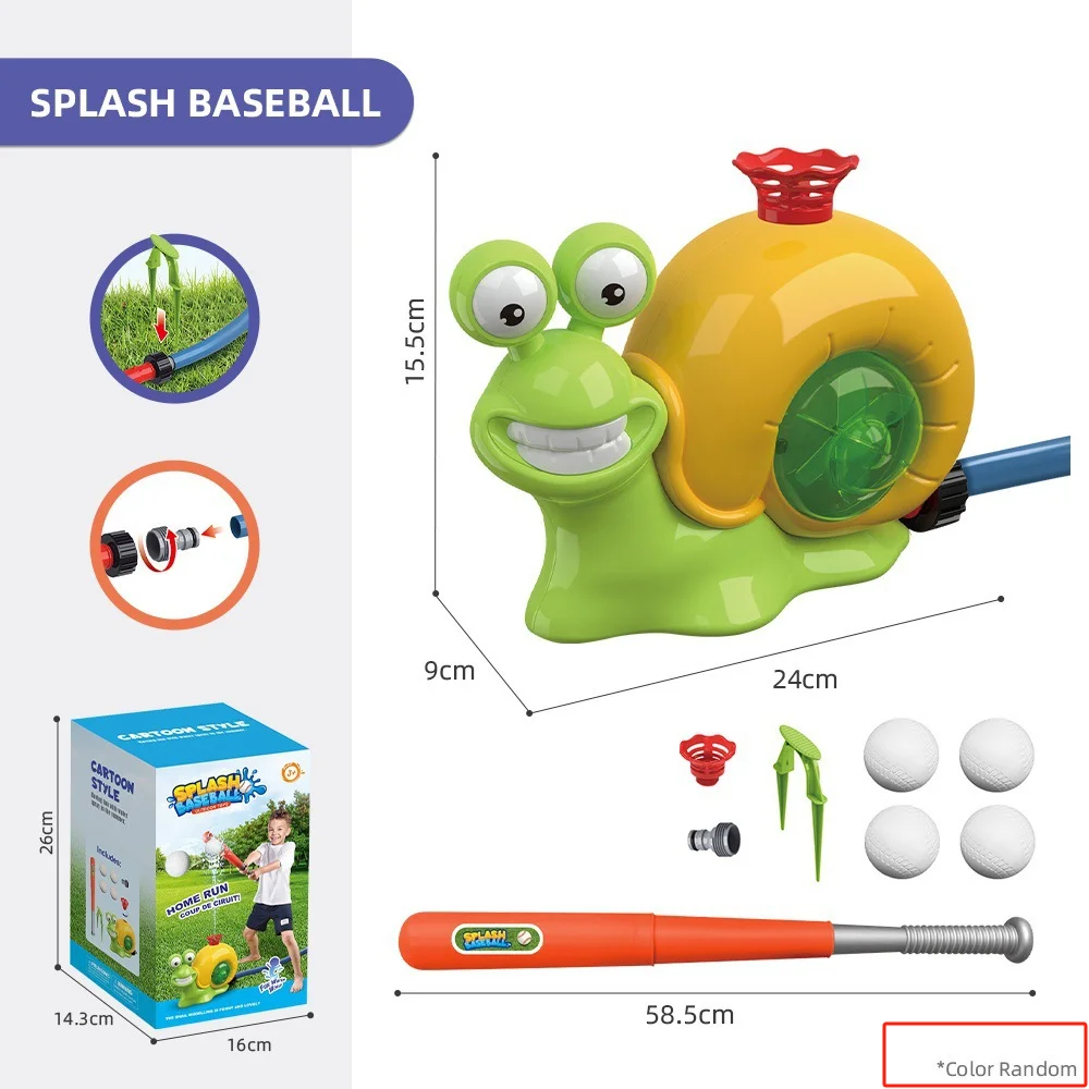Aspersor giratorio de caracol para jardín – Juguete acuático verano