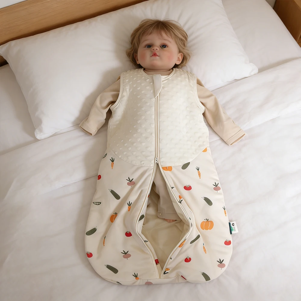 Babyslaapzak saco nido terciopelo algodón patchwork suave - imagen 4