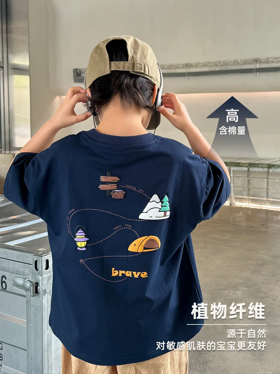 Camiseta manga corta algodón estampado espuma para niño - imagen 4