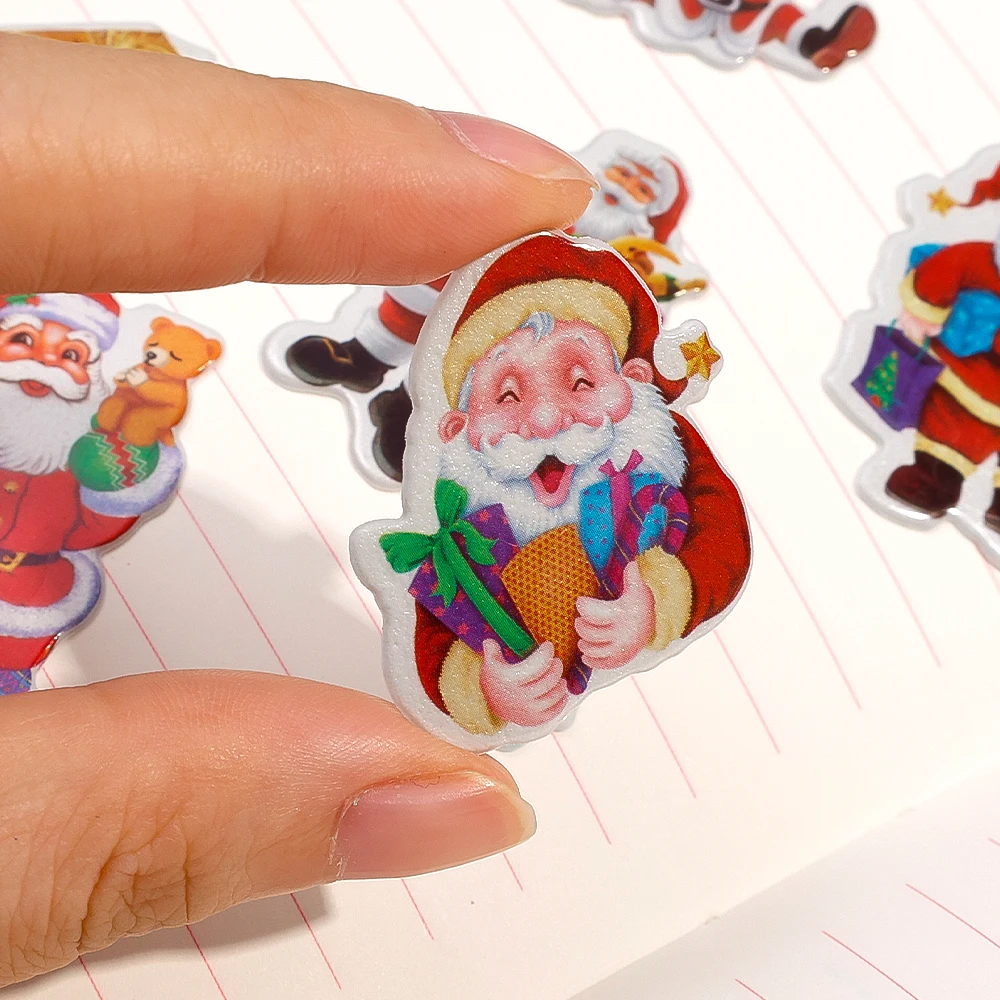 Pegatinas 3D navideñas de Papá Noel – Decoración infantil - imagen 3