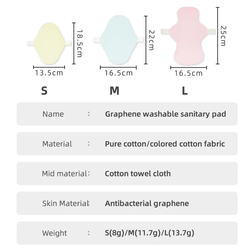 Babyshow Almohadillas menstruales de algodon con grafeno - Ligeras - imagen 3
