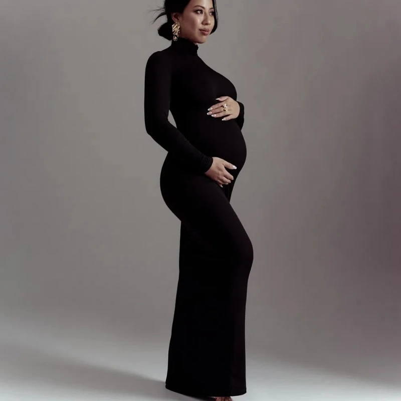 Vestido de maternidad largo para fotos embarazo - imagen 2