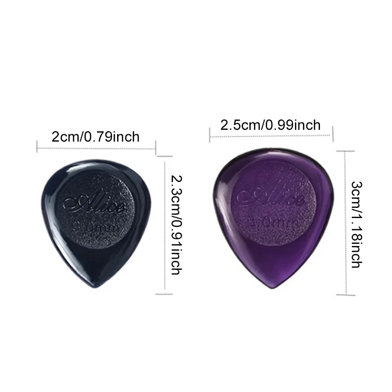 Púas de guitarra ABS con funda de almacenamiento tipo lágrima - imagen 5