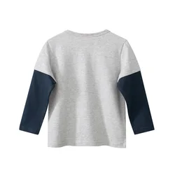 Camiseta manga larga niño con diseño aspecto dos piezas urbano