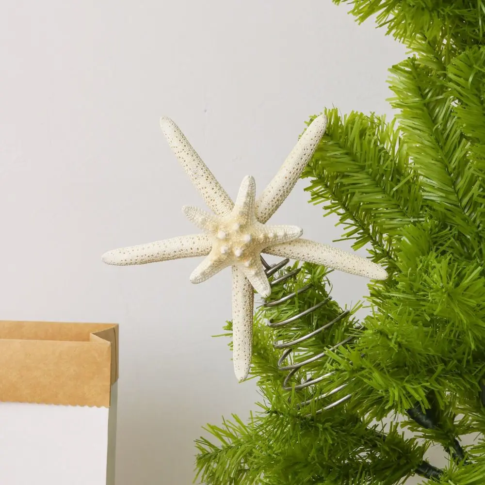 Adorno navideño estrella de mar artesanal en hierro para árbol - imagen 3