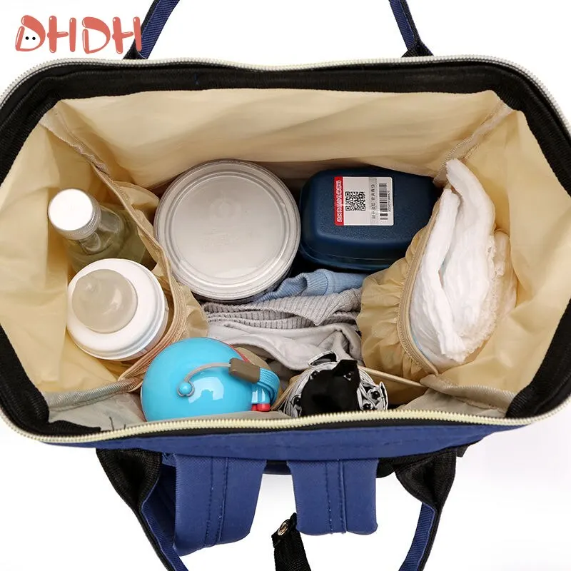 DHDH Mochila pañalera impermeable de gran capacidad para viajar - imagen 3