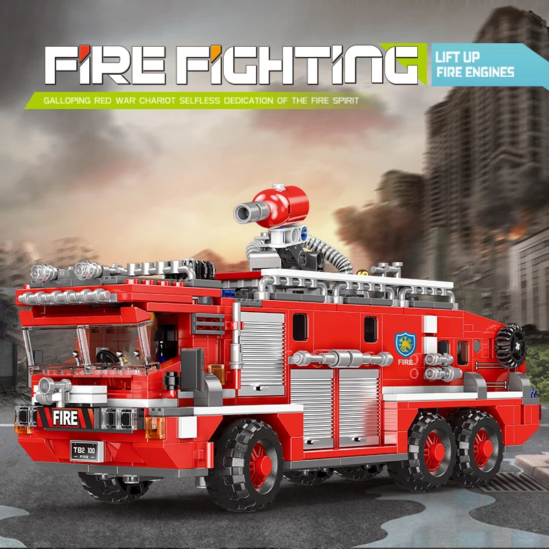 XINGBAO Bloques de construcción del camión de bomberos para niños - imagen 3