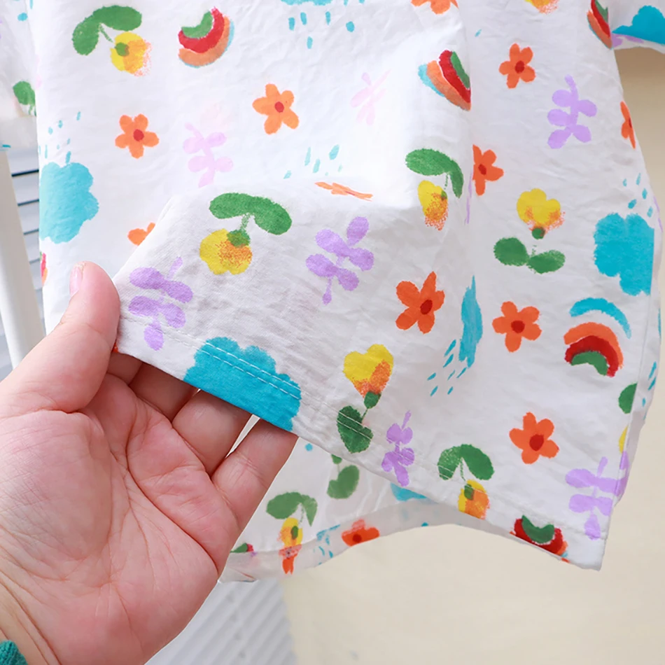 Conjunto verano niños – Pantalones cortos transpirables de manga corta - imagen 5