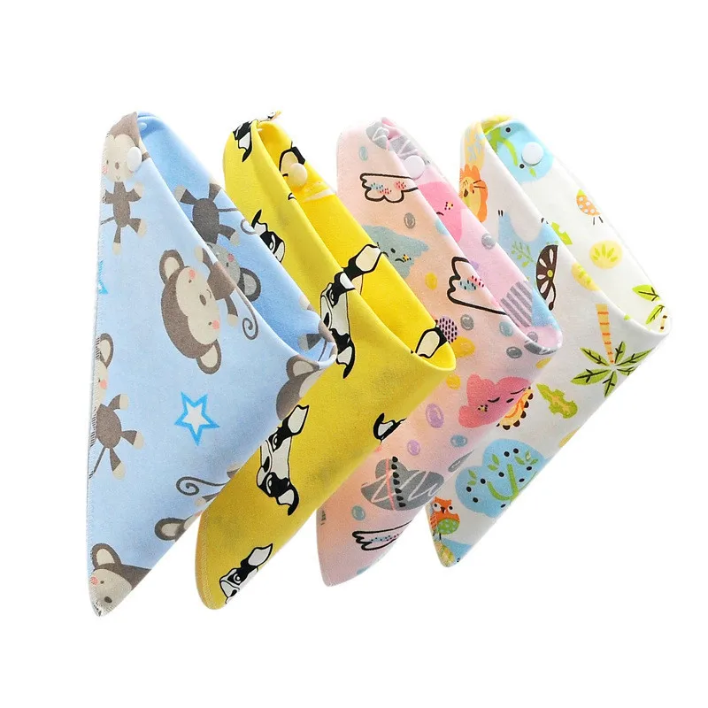 Babero bandana de algodón con diseños de animales para bebé - imagen 3