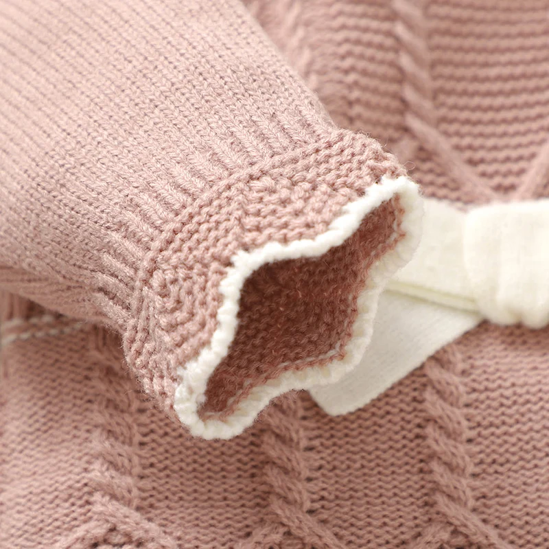 Pelele de punto con gorrito para bebé niña – manga larga - imagen 4