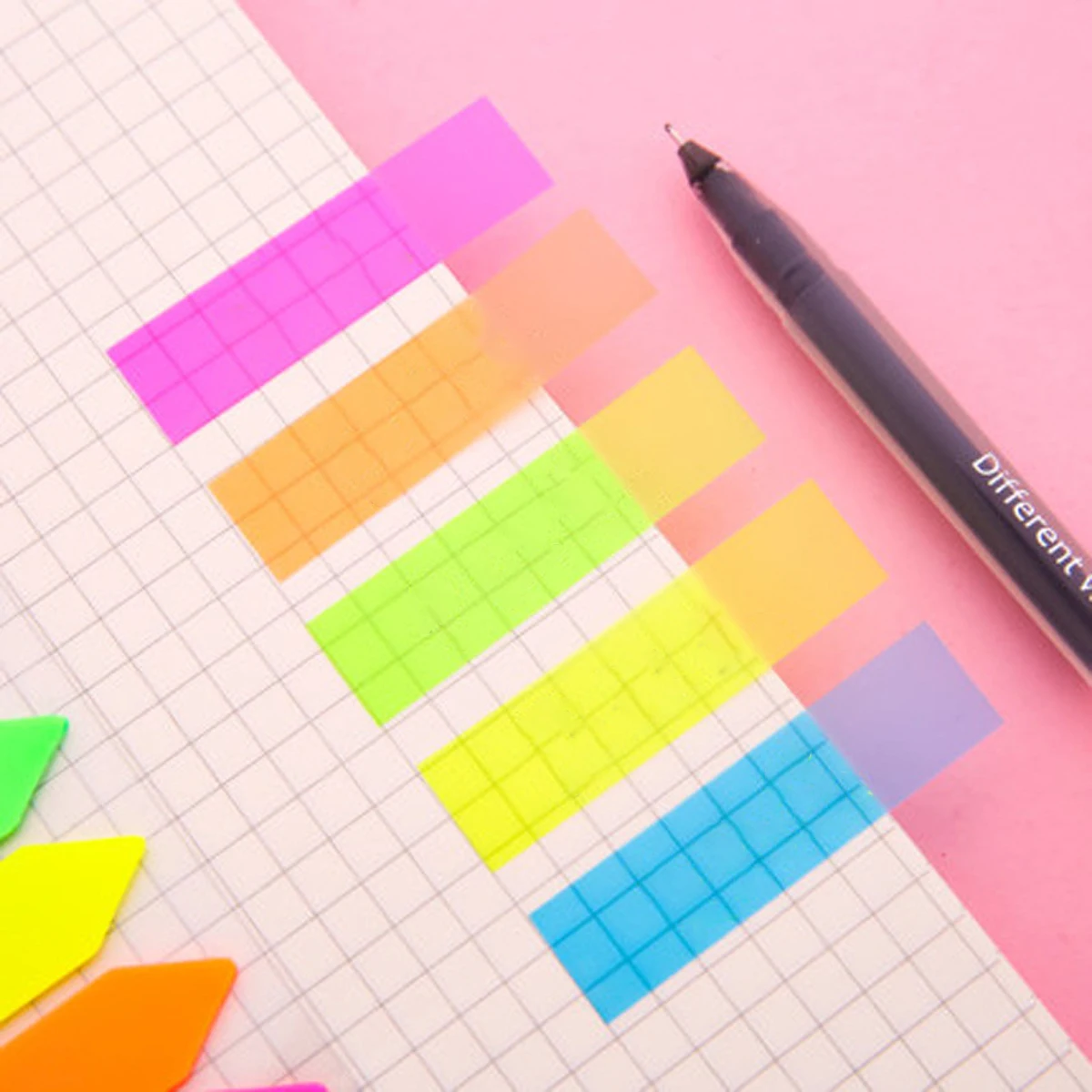 Notas adhesivas fluorescentes de colores para estudio y oficina - imagen 5