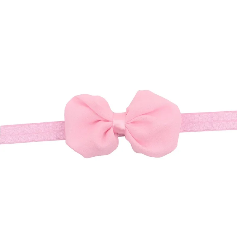 Diademas con lazo de gasa para niñas – banda elástica suave - imagen 3