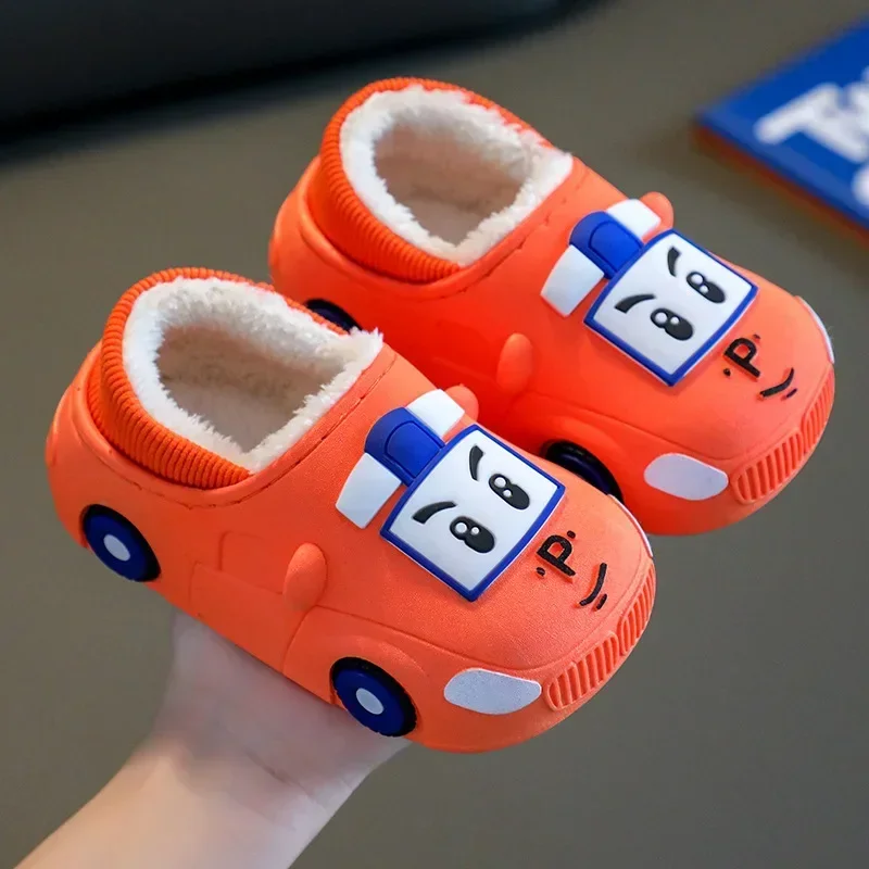 Zapatillas de casa infantiles de felpa con dibujos para invierno - imagen 3