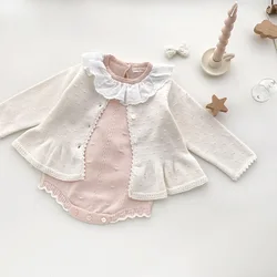 MILANCEL mono bebé de otoño con cuello de encaje suelto