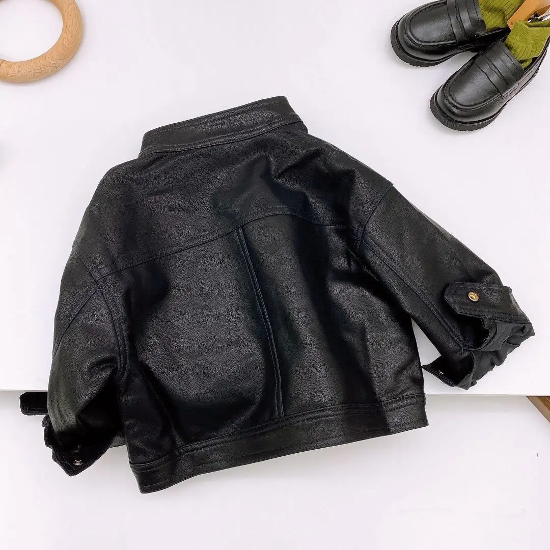 Chaqueta de piel sintética infantil para otoño y primavera - imagen 4