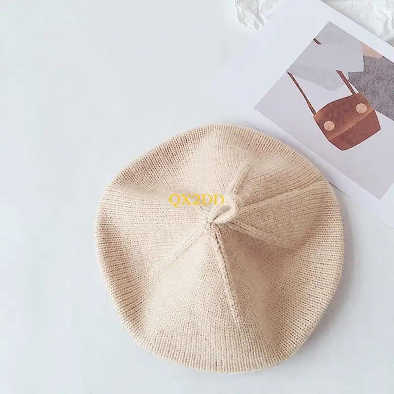 QX2D Gorro de bebé color sólido Otoño
