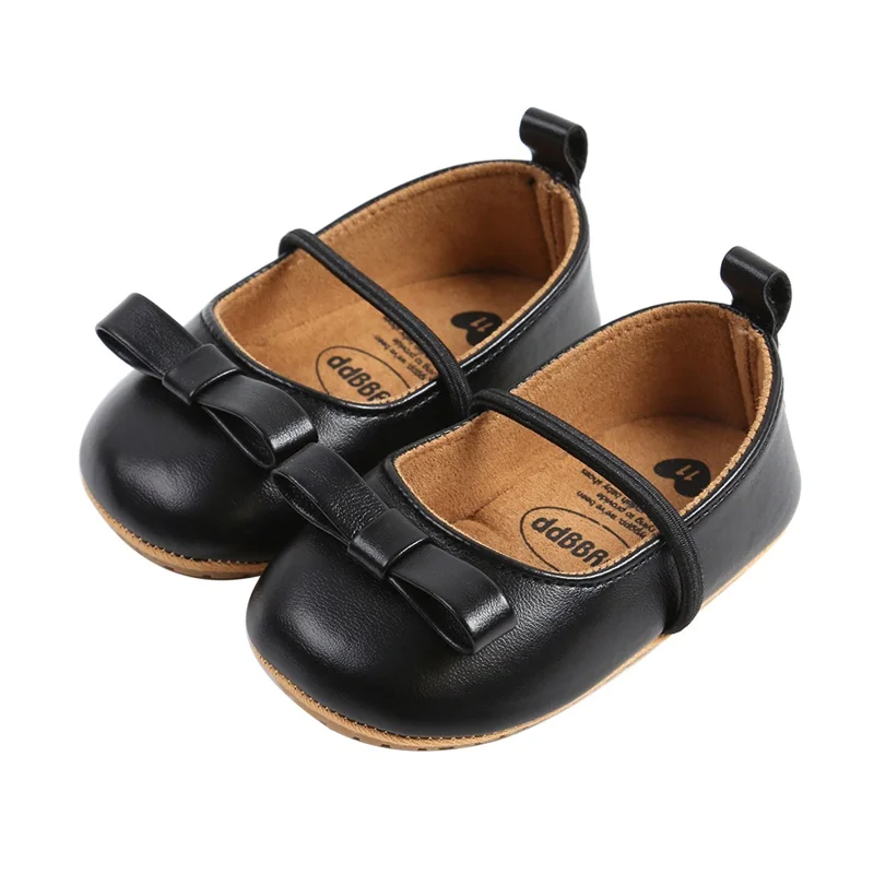 Zapatos Mary Jane de princesa con lazo para recién nacido