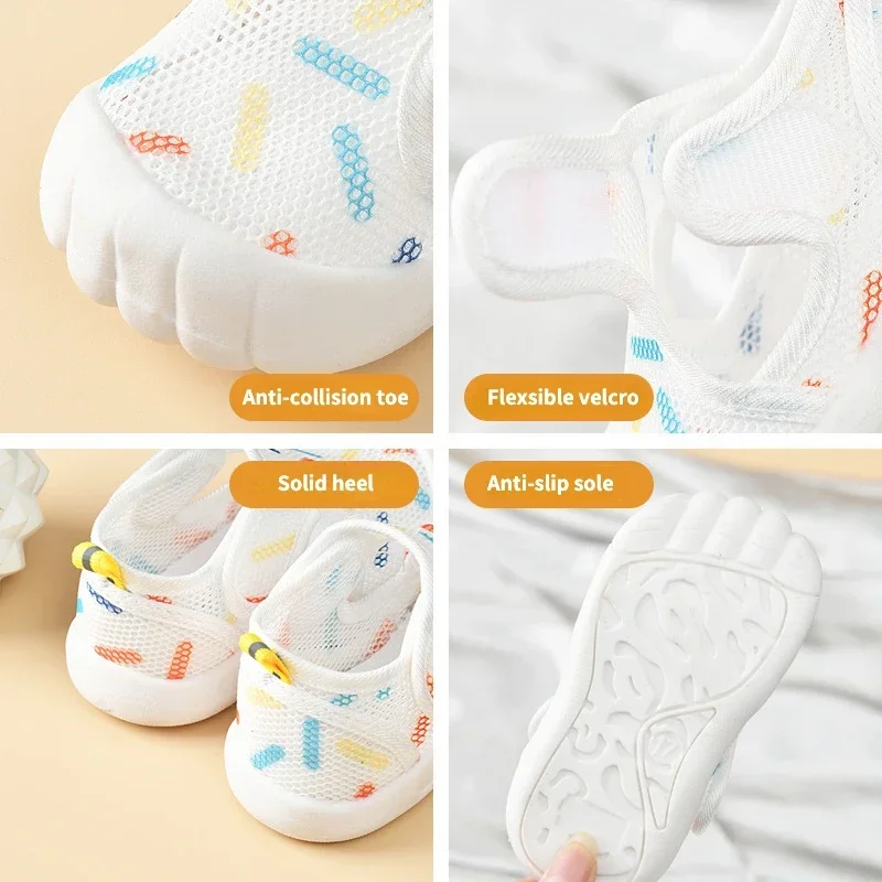 Sandalias de malla transpirable para bebés – suela antideslizante - imagen 4