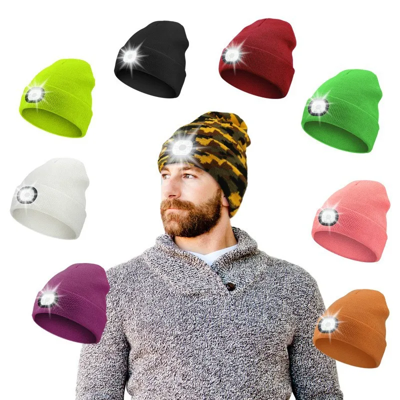 Gorro tejido recargable para mujer, hombre y adolescentes