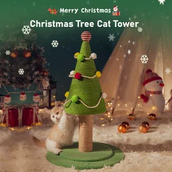 Torre rascadora para gatos de sisal interior, regalo de Navidad