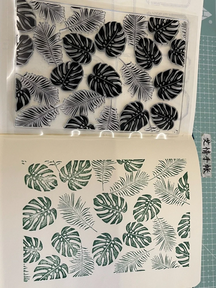 Sello de goma con forma hoja para manualidades infantiles