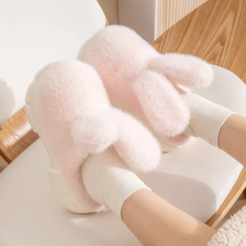 Zapatillas mullidas de interior mujer con suela gruesa y cálida - imagen 2